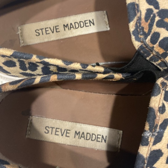 Steve Madden “Safari” Leopard Print Canvas Slip On Boat Shoes, Size 6 - Picture 6 of 8